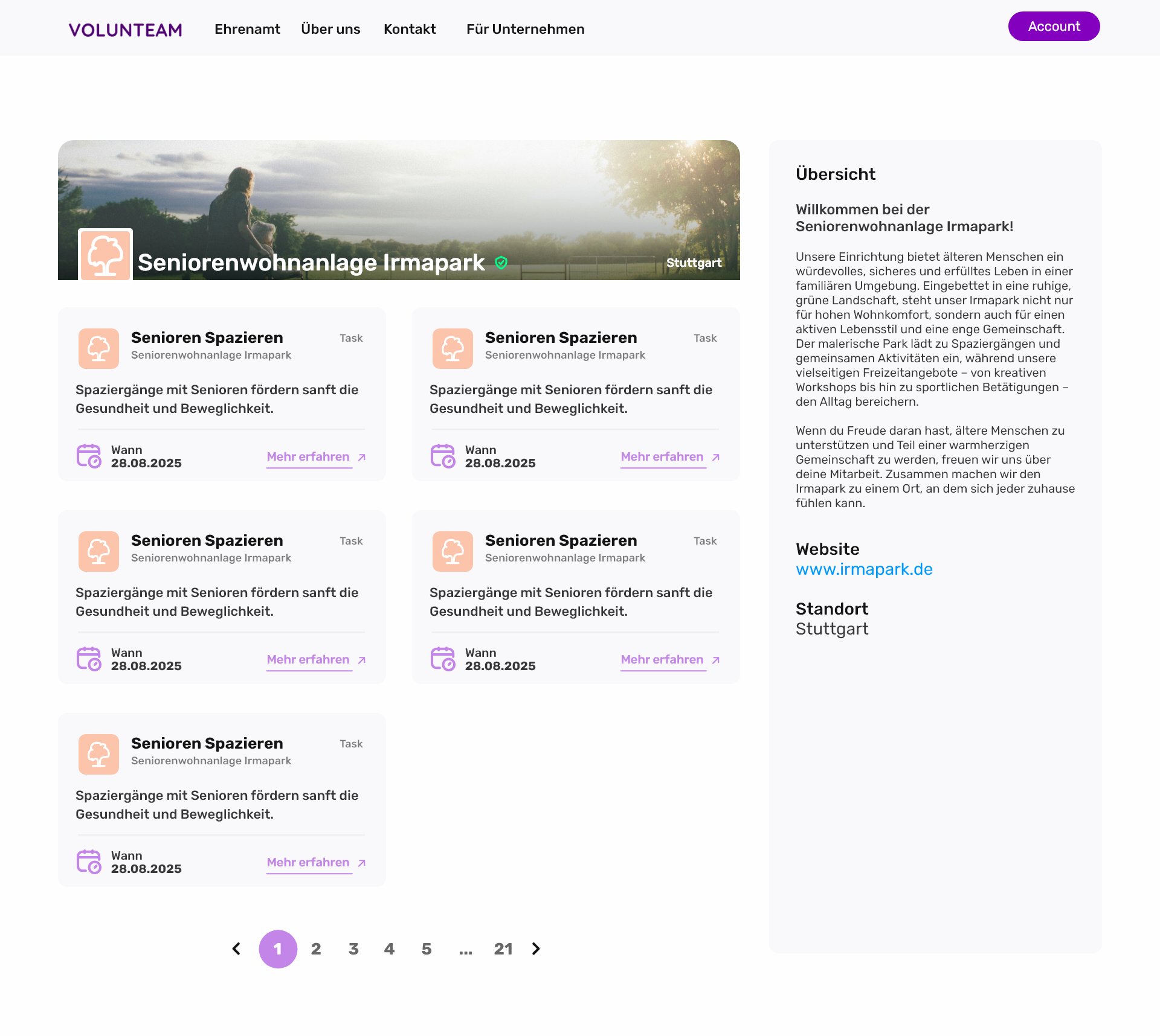 Organization profile Demo